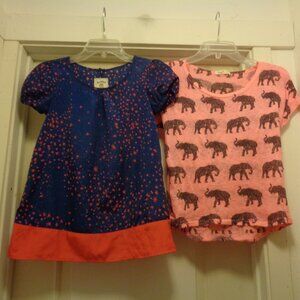 ELEPHANT GIRLS OR TEENS TOP SM GIRL PRINT DRESS SIZE 6 LOT